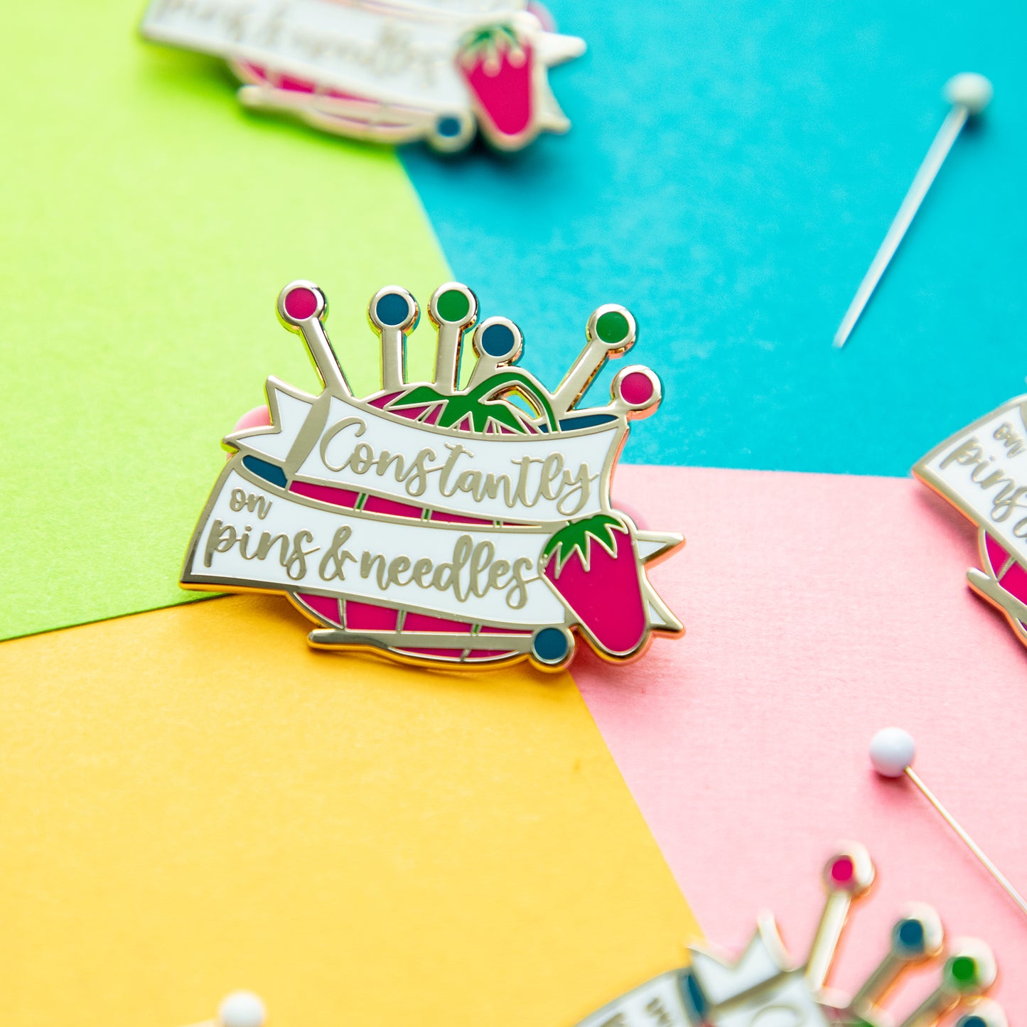 Funny Pin Cushion Enamel Pin