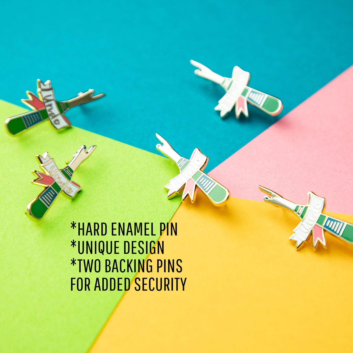 Cute Seam Ripper "Undo" Enamel Pin