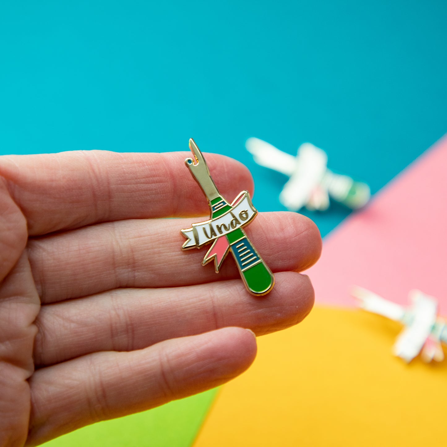 Cute Seam Ripper "Undo" Enamel Pin