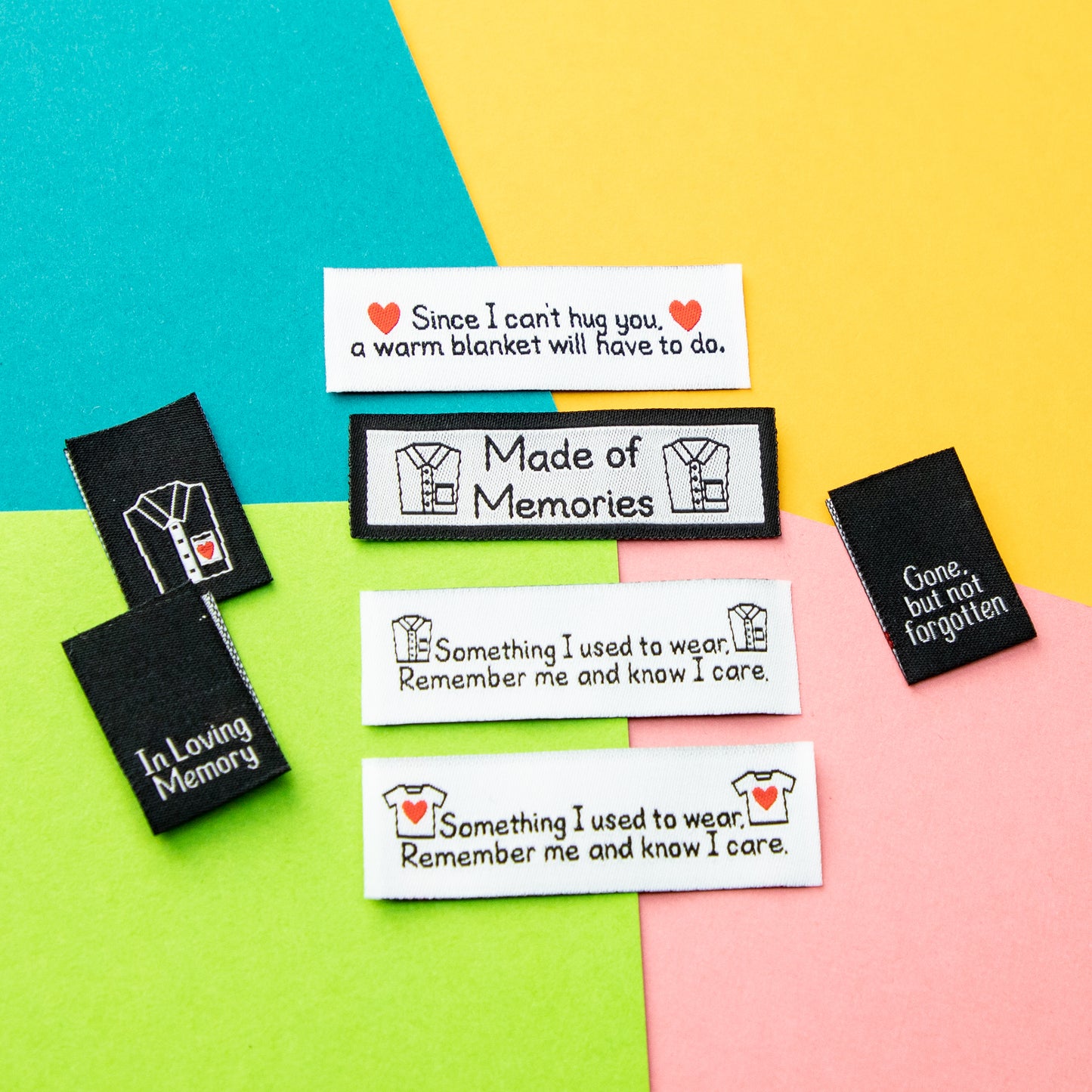 Memory Sewing Labels | Woven Labels | Clothing Labels | Sewing labels for Memory items | Memory Quilt Sewing Labels