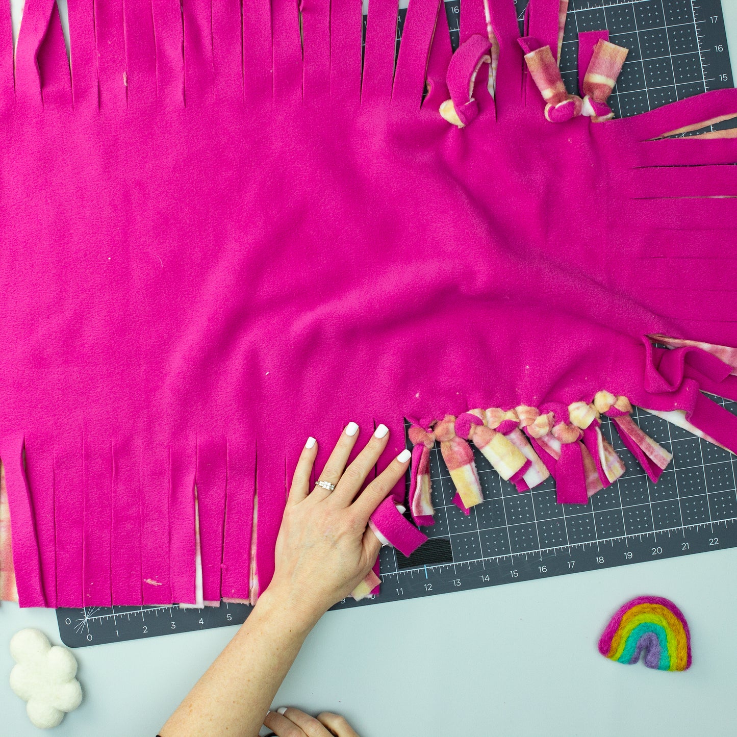 Fleece Tie Blanket Ruler Template