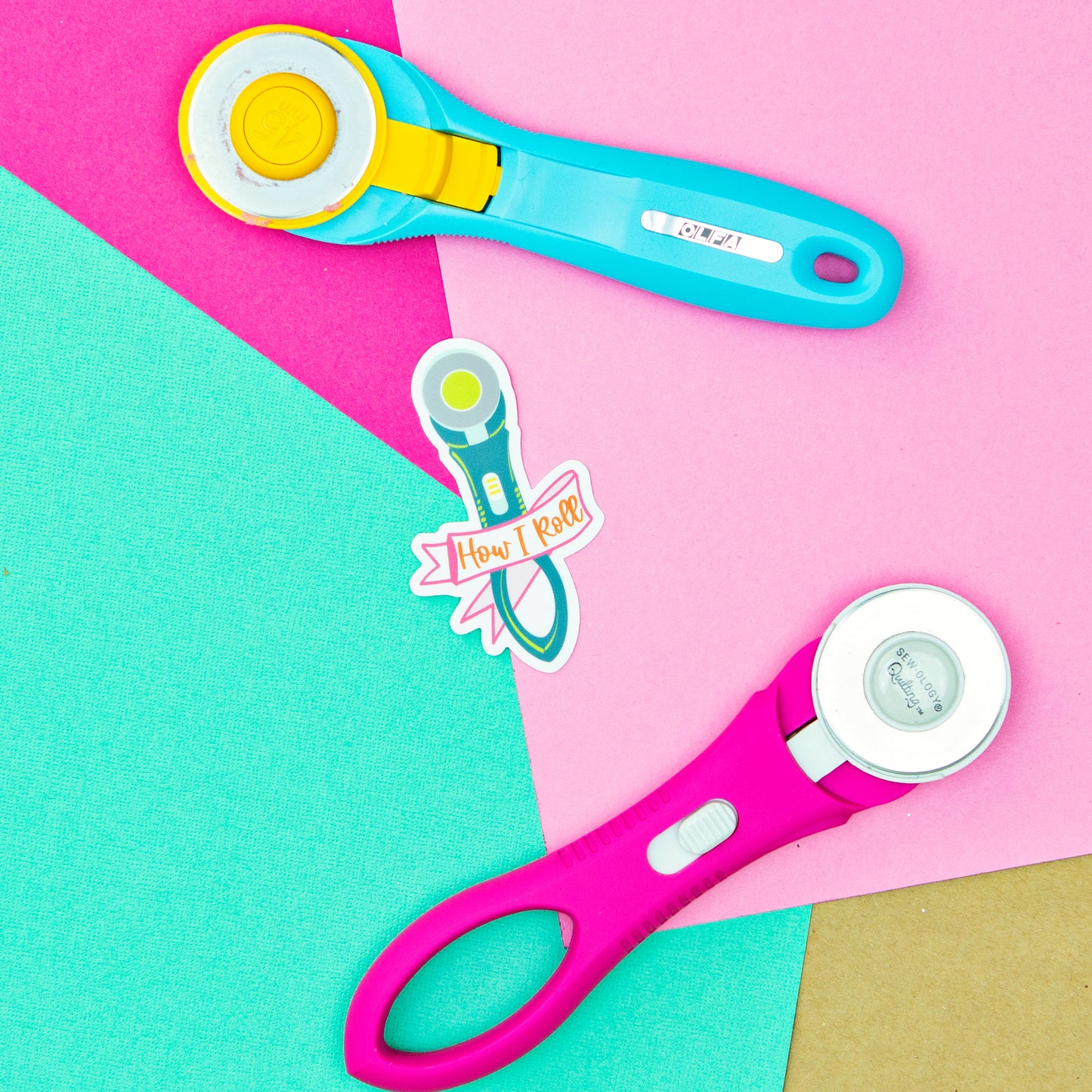Rotary Cutter "How I Roll" Vinyl Sticker