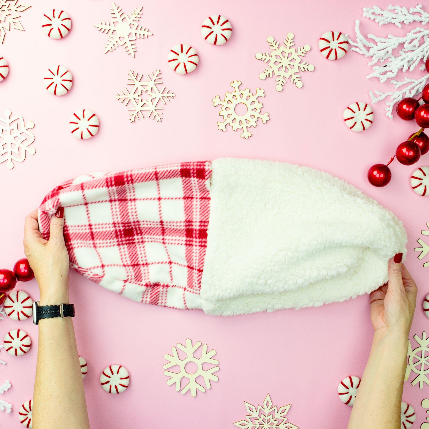 Double Layer Warm Fleece Hat - Pattern and Instructions