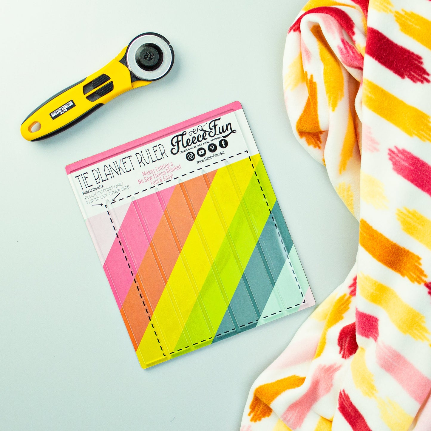 MISPRINT: Fleece Tie Blanket Ruler Template