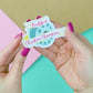 Bobbin Chicken Champion Sewing and Quilting Die Cut Sticker
