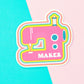 Sewing Machine Matte Die Cut Sticker | Cute Sticker | Laptop Sticker | Sewing Decal | Water Bottle Stickers | Stickers For Sewists