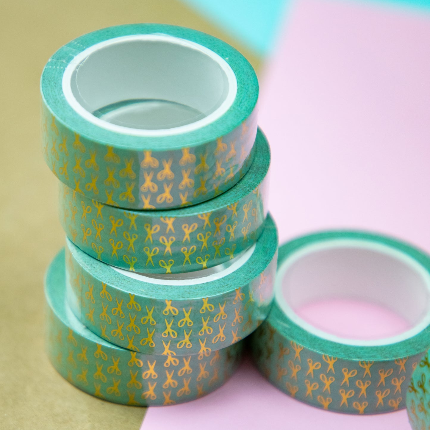 Gold sewing Scissors Washi Tape