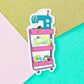 Sewing Cart Vinyl Sticker (Clear)