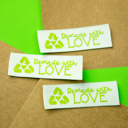 Upcycled Sewing Labels | Woven Labels | Clothing Labels | Sewing labels for Recycled Handmade items | Handmade Sewing Labels | Sew In Label